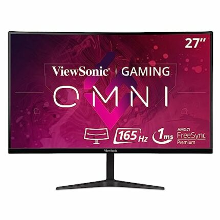 ViewSonic VX2718-2KPC-MHD 27” curved monitor, 2K, VA panel, 165hz, 1ms MPRT, Adaptive Sync, 2 HDMI, DisplayPort, speakers,Black