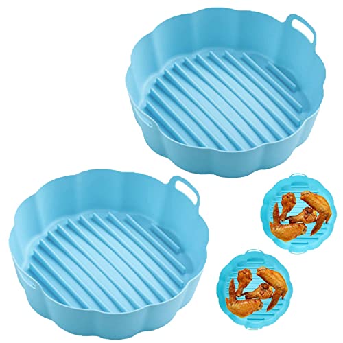 Air Fryer Silicone Pot, 7.5inch Reusable Air Fryer Liners, Air Fryer Accessories, Air Fryer Silicone Liner, Airfryer Liners Air Fryer Basket Fits