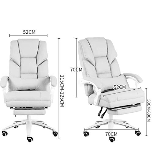 N/A High Back Office Executive Chair Conference Leather Desk with Padded Armrests,Adjustable Ergonomic Swivel Task Chair with Lumbar Support (Col