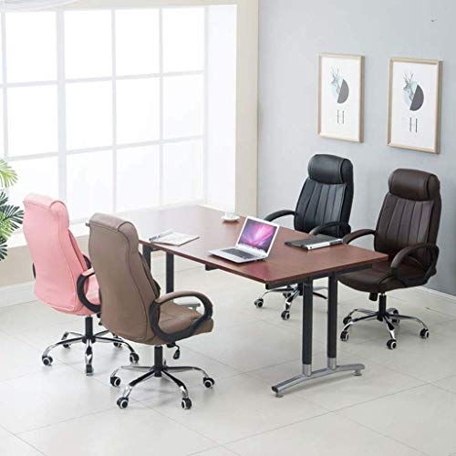 SCDBGY ygqbgy Modern Home Office Chair Vegan Leather Upholstered Executive Conference Stylish Design Adjustable Mid-Back Ergonomic Desk Chair
