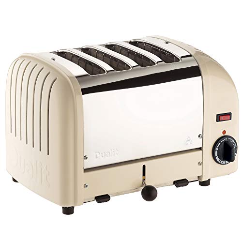 Dualit Classic 4 Slice Vario Toaster - Stainless steel, hand built in the UK - Replaceable ProHeat® elements - Heat two or four slots, defrost br