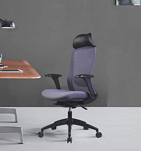 HJW Ergonomic Office Desk Chair Adjustable Mesh Swivel Home Task Chairs with Padded Seat and Armrest Office Chair Armchair