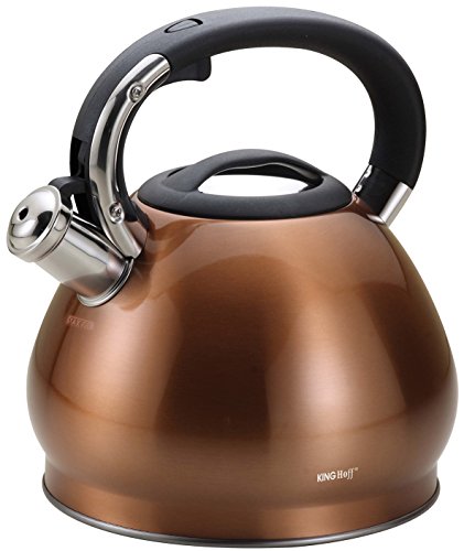 King Hoff KH-1221 Whistling Kettle Black Stainless Steel 3.4 litres