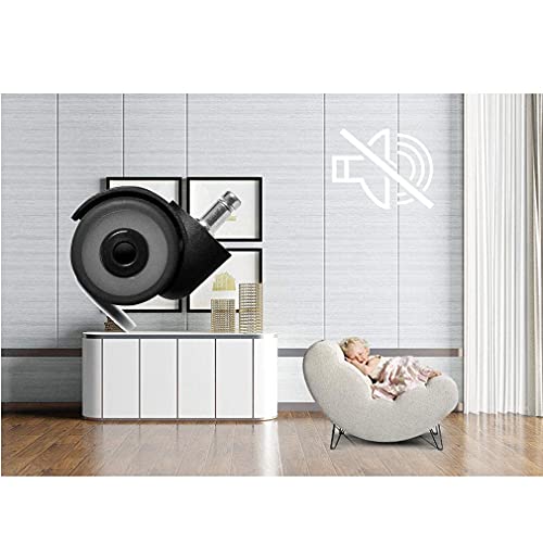 SKOAJAS Plate Casters 2inch Office Chair Caster Replacement TPR Wheels & Safe,Universal Standard Stem 11x22mm,Set of 5,Quadruple Ball Bearing Des