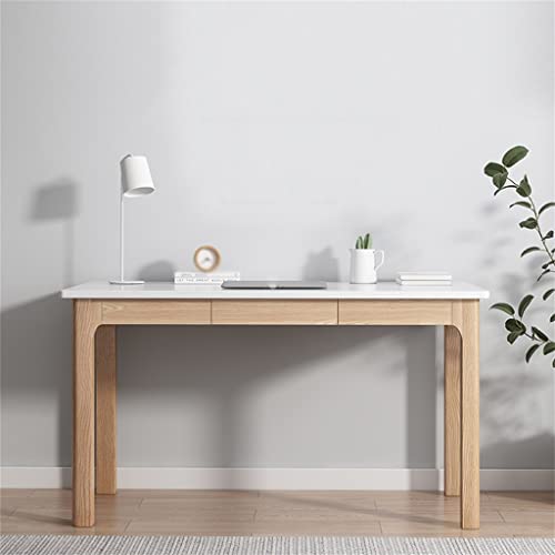 MJWDP Solid Wood Desk Home Desktop Computer Desk Small Apartment Writing Desk Bedroom Study Table Without Chair (Color : D, Size : 100cm)