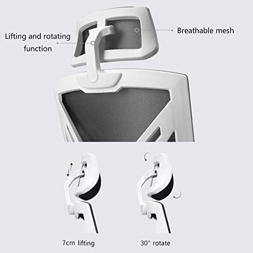 Mu Computer Chair,Home Ergonomic Gaming Chair Game Chair Backrest Study Chair Comfortable Office Chair Bearing 400Kg,White,68 * 68 * 116Cm