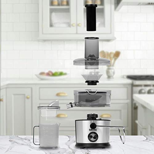 Duronic Centrifugal Juice Extractor JE7C | 2 Speed Settings 800W | Stainless-Steel Juicer | Whole Fruit and Vegetables | Freshly Squeezed | 1L Ju