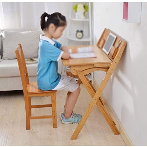 NXYJD Folding Desk for Small Space, Home Corner Desks Simple Computer Desk with Shelf Folding Laptop Table