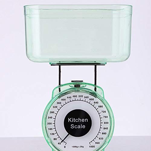 SUPERTOOL Kitchen Scale Compact Mini Mechanical Food Weighing Baking Scale 1Kg Capacity for Home Use - Random Color