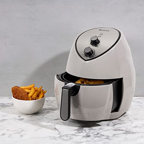 Haden 6L Cream Air Fryer – Family-Friendly, Low-Fat Cooking with Rapid Air Circulation Technology, 30-Min Timer, Adjustable Temperature Control,