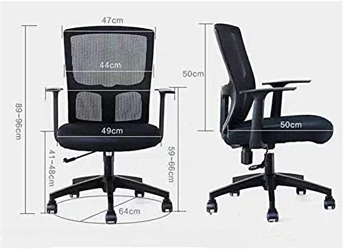HJW Ergonomic Office Chair Conference Room Computer Chair Home Mesh Lifting Rotating Chair Office Chair Armchair,96X47X64Cm