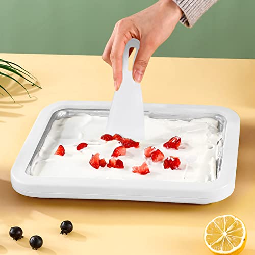 Ice Cream Roll Maker with 2 Scrapers, Iceten Instant DIY Ice Cream Roller Pan,Make Easy Ice Cream Rolls for Homemade Rolled Cream Frozen Yogurt G