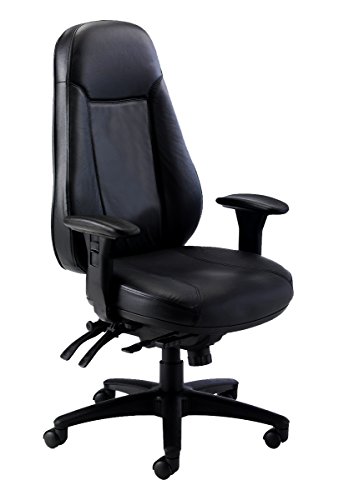 Office Hippo Professional 24 High Back Office Chair, 150 kg Weight Tolerance, Seat Slide, 2D Arms, Asynchro Mechanism, Ratchet Back, Fabric, Blac