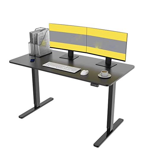 NXYJD Electric Standing Desk Height Adjustable Desk, 48 X 24 Inches Computer Desk For Workstation Home Office Table Sit Stand Desk