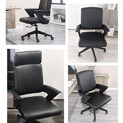 LZQDM Executive Office Ergonomic Heavy Duty Computer Bonded Leather Adjustable Desk Chair Office Desk Chair Leather Executive Conference Task Cha