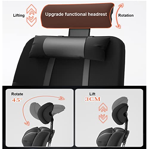 JHKZUDG High Back Chair 3D Mesh Cloth Computer Chair,Executive Reclining Office Chair, Managerial Executive Swivel Chair with Lumbar Support,Comp