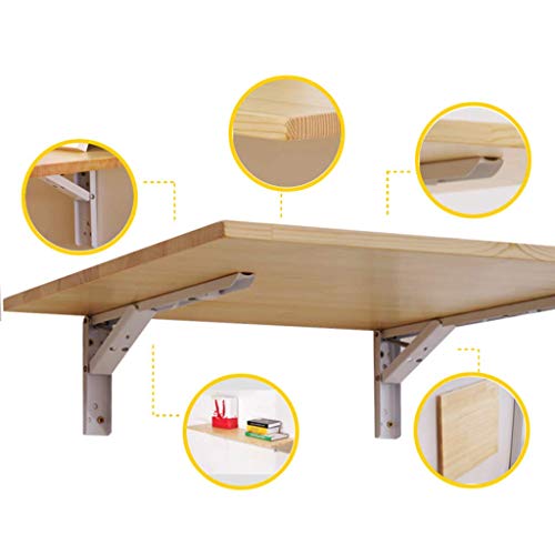 MYYINGELE Folding Wall Mounted Drop Leaf Table Wooden Kitchen Dining Desk Home Office Computer Workstation Child Learning Hanging Desk Space Savi