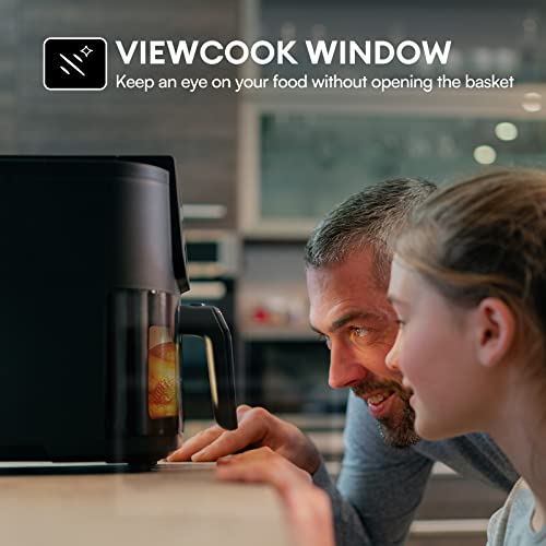 CHEFREE Air Fryer, 6-in-1 Smart Programmes, Health Air Fryer and Toaster, ViewCook Window, 5L Family Sized Yet Compact, Oil Free & Less Fat & Sav