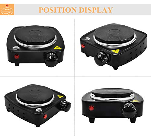 MXBAOHENG Portable Electric Stove 500W Coffee Heater Electric Moka Pot Base Coffee Stove Heat Plate Adjustable Temperature Cookware Adapter Elect