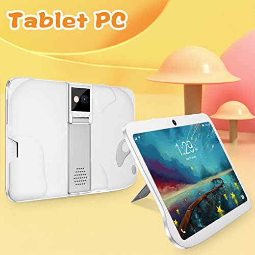 Airshi Kids Tablet, 7 Inch Toddler Tablet UK Plug 100‑240V 1960x1080 IPS 5000mah Battery for Home (White)