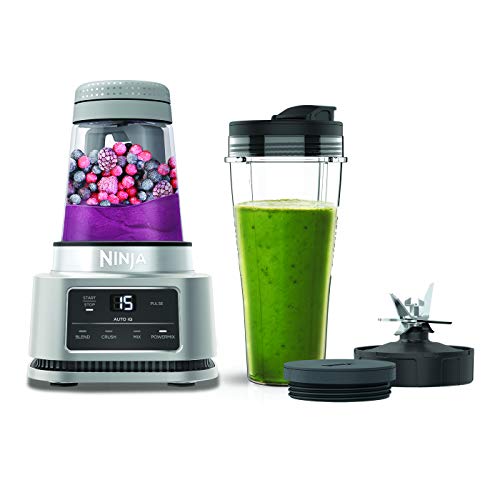 Ninja Foodi Power Nutri Blender 2-in-1, Blend Smoothie Bowls, Thick Spreads & Frozen Drinks, Automatic Programs, 700ml Cup & 400ml Bowl with with