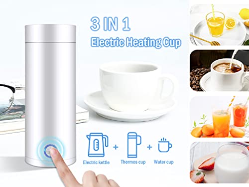 Hitopin Travel Portable Kettle, 400ml Travel Kettle, Travel Electric Mini Kettle, Automatic Shut off Travel Tea Kettle, with 2PCS Stickers and 1P