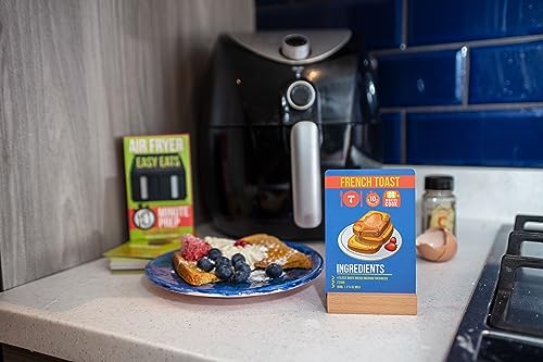 Boxer Gifts Easy Eats Cards-52 Delicious and Quick 10 Minute Prep Air Fryer Recipes for Beginners | Cookbook in Card Format with Wooden Stand, Ca