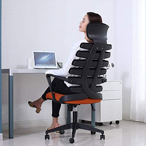 WALNUT Ergonomic Office Chair with Neck Pillow Office Chair Mesh Desk Chair for Home Office Swivel Chair (Color : Gray)