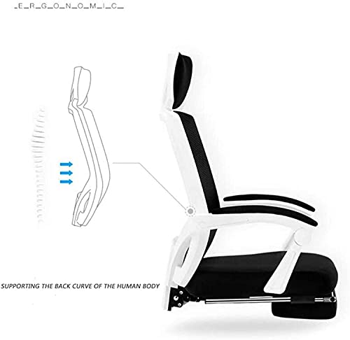 MU Office Chair Home Computer Chair, Adjustable Swivel Chair Office Chair Backrest Lift Armrest Black