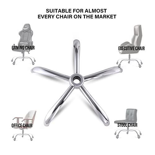 Sytopia Office ChairBase, 28 Inch Office Chair BaseReplacement with Reinforced Metal Legs (2200Lbs), Chair BottomPart for Most Chairs, Universal