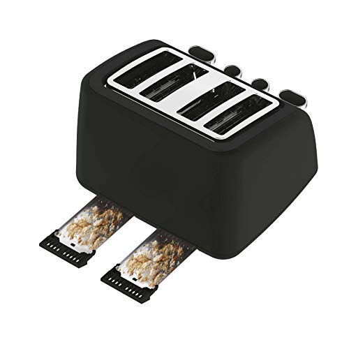 Tefal TF700N40 Toaster, Retra, 4 Slice, 1700 W, Black