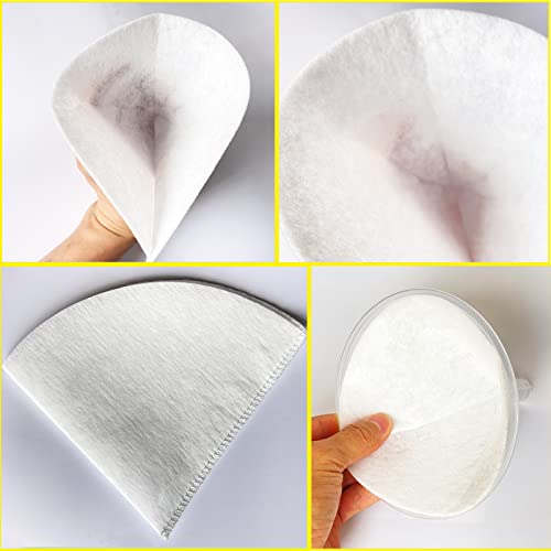 KAIHENG 50 filter cones and funnels 4.5" Fryer Oil Filters Oil filter Non Woven Filter Cone Grease Filter Cones Best For Restaurants, Cafes, Food