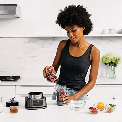 Ninja Foodi Power Nutri Blender 2-in-1, Blend Smoothie Bowls, Thick Spreads & Frozen Drinks, Automatic Programs, 700ml Cup & 400ml Bowl with with