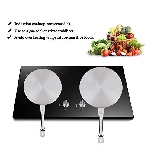 Heat Diffuser Stainless Steel Converter for Induction Hob with Heat Proof Handle(24cm)