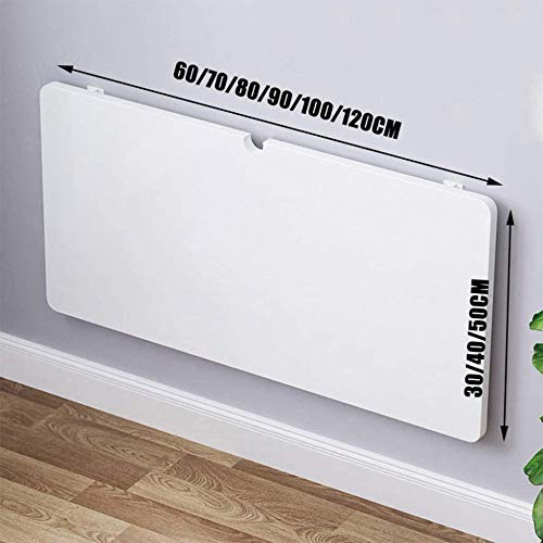 LUNEZY Wall-Mounted Folding Table, Drop Leaf Table For Small Spaces, Solid Wood Dining Table Computer Desk For Office Home Kitchen,120 * 30cm/47