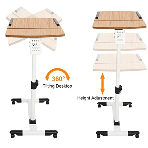 DYXYH Foldable Computer Table Portable Rotate Laptop Desk Table for Bed Can be Lifted Standing Desk Home Furniture (Color : B, Size