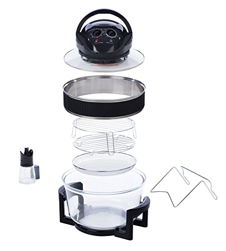 Daewoo Manual Air Fryer, Healthy Halogen For Baking, Roasting And Grilling, Cook Flavourful Food Without The Oil, 60 Minute Timer, All Round View