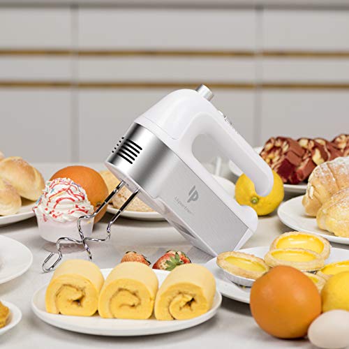 Hand Mixer Electric, 450W Kitchen Mixers with Scale Cup Storage Case, Turbo Boost/Self-Control Speed + 5 Speed + Eject Button + 5 Stainless Steel