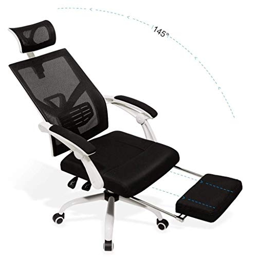 n/a Ergonomic Adjustable Office Chair with Adjustable Lumbar Support-High Back with Thickening Sponge Seat Cushion-Adjustable Head-Arm Rests,With