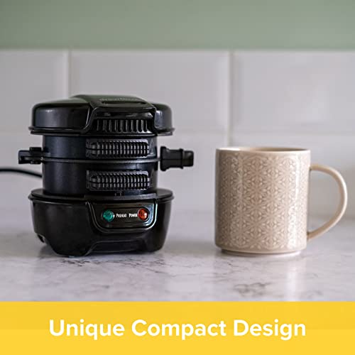 Drew & Cole - Electric Breakfast Sandwich Maker - Grilled Sandwich Toastie Maker - With Egg Cooker Ring - Easy To Clean Non-Stick Cooking Plates