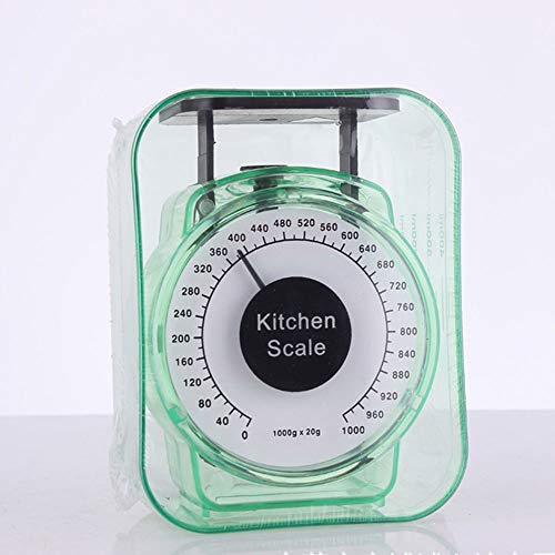 SUPERTOOL Kitchen Scale Compact Mini Mechanical Food Weighing Baking Scale 1Kg Capacity for Home Use - Random Color