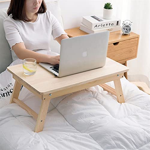 LZQDM Pine Wood Folding Laptop Desk Portable Lap Table For Study And Reading Home Lazy Bed Desk Home Furniture