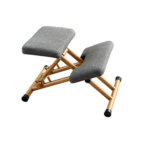 DINGZZ Orthopedic Chair Kneeling Chair Computer Chair Home Lift Leisure Chair Office Chair Learning Chair (Color : Gray)