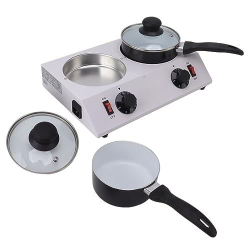 Chocolate Melting Machine 2 Tanks Chocolate Machines Stainless Steel, Temperature Control, Commercial Chocolate Melter (40W 220V UK plug (3000L/H