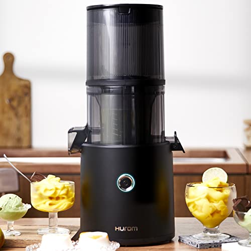 HUROM H-300 Cold Extractor Extractors Fruit and Vegetables, Multi-Screw Technology Filter + Screw with Automatic Reversal, 90% Juice Yield, Easy