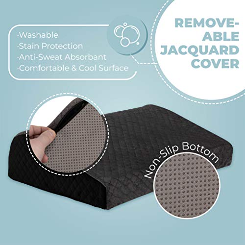 Kӧlbs Office Foot Rest Under Desk - Plush Velvet and Memory Foam - Longer Footrest For Added Comfort, Foot Stool Desk Accessories Teardrop Ergono