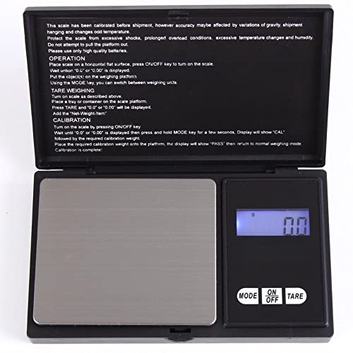 Hoosiwee Kitchen Scales, 1000g 0.1g, Digital Scales, Precision Protable Pocket Scales, Cooking Scales, Food Scales, Tare Function, For Gold, Jewe