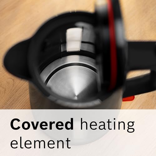 Bosch MyMoments Delight TWK1M123GB Plastic Cordless Kettle, with dual sided water gauge, 1.7 Litres, 3000W - Black