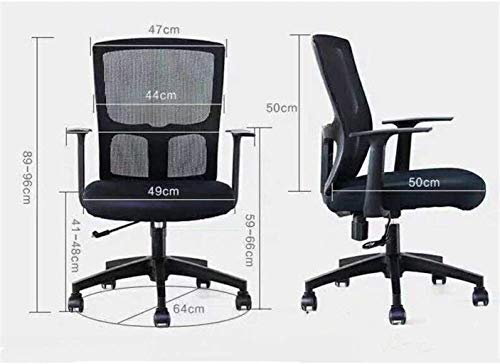 HJW Ergonomic Office Chair Conference Room Computer Chair Home Mesh Lifting Rotating Chair Office Chair Armchair,Orange,96X47X64Cm
