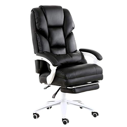 N/A High Back Office Executive Chair Conference Leather Desk with Padded Armrests,Adjustable Ergonomic Swivel Task Chair with Lumbar Support (Col